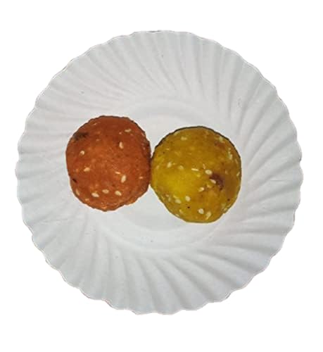 LUSKA 100% Biodegradable 5 inch Round White Paper Plates, for Parties and Family Events, Disposable Pack of 50 Plates