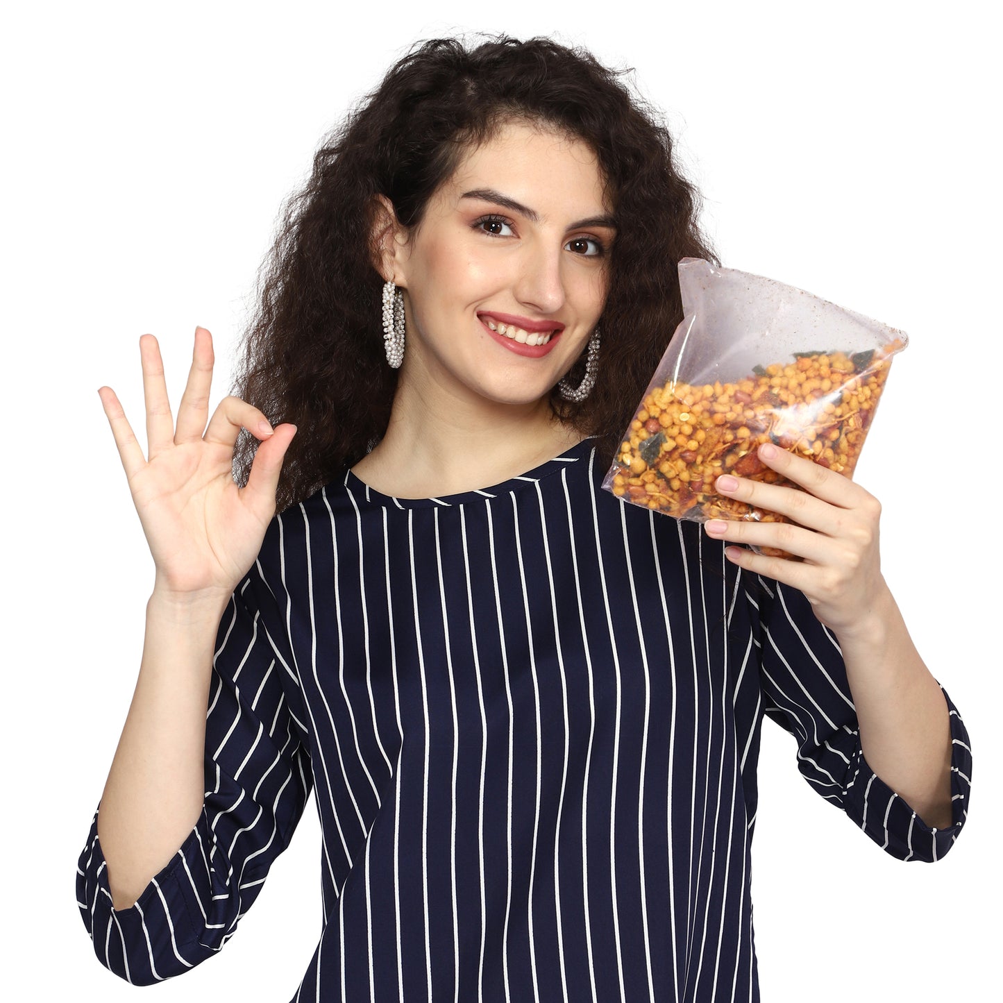 LUSKA Kanyakumari Hot Spicy Mixture Namkeen Snack | 1 kg (1000 grams) | Traditional South Indian Crispy Spicy Mixture Snack with Sev, Boondi, Peanuts | Zero Cholesterol