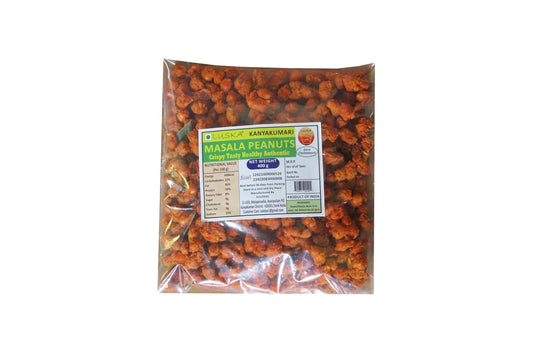 LUSKA Kanyakumari Spicy Hot Crunchy Masala Coated Roasted Peanuts | 400 grams | Traditional South Indian Masala Kadalai | Zero Cholesterol