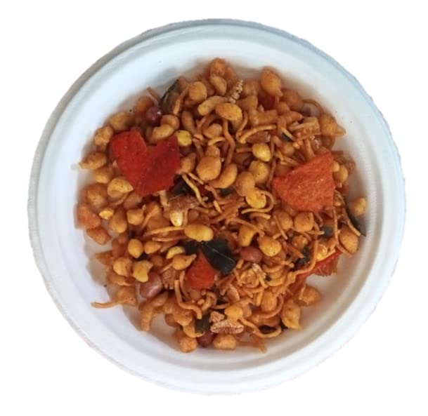 LUSKA Kanyakumari Hot Spicy Mixture Namkeen Snack | 1 kg (1000 grams) | Traditional South Indian Crispy Spicy Mixture Snack with Sev, Boondi, Peanuts | Zero Cholesterol
