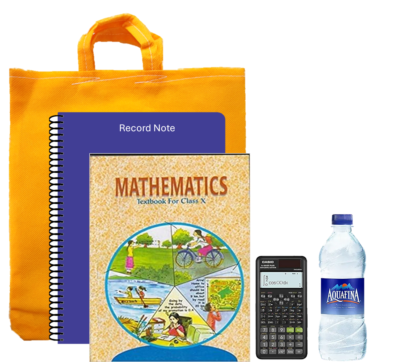 LUSKA Reusable Tote Grocery Shopping Bags (Pack of 5) | With Handles | Hold 5 kgs | 11 in x 13 in | Hand-made Recyclable Eco Friendly Jhola Bag, Shopping Bag For Grocery, Vegetable Bags For Market | Orange Color