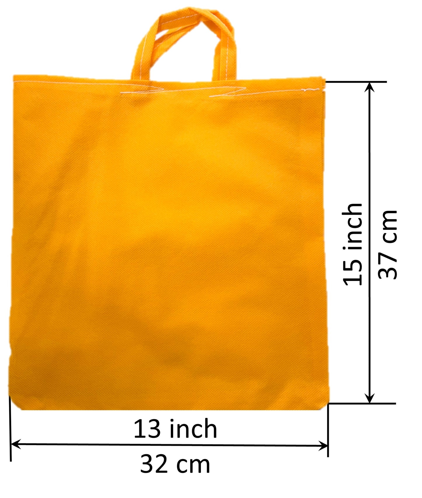 LUSKA Reusable Tote Grocery Shopping Bags (Pack of 5) | With Handles | Hold 6 kgs | 11 in x 13 in | Hand-made Recyclable Eco Friendly Jhola Bag, Shopping Bag For Grocery, Vegetable Bags For Market | Orange Color