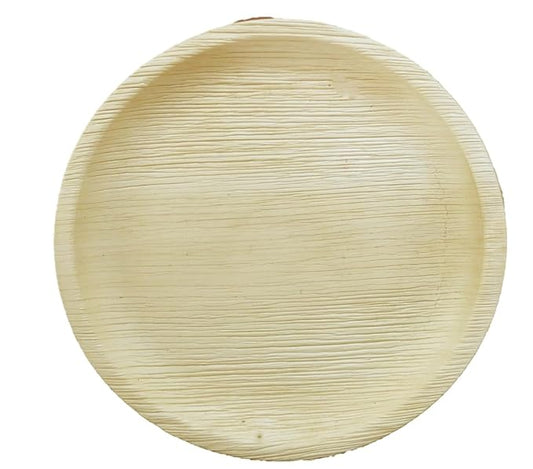 LUSKA 100% Biodegradable 10 inch Areca Plates, for Parties and Family Events, Disposable (Pack of 25)