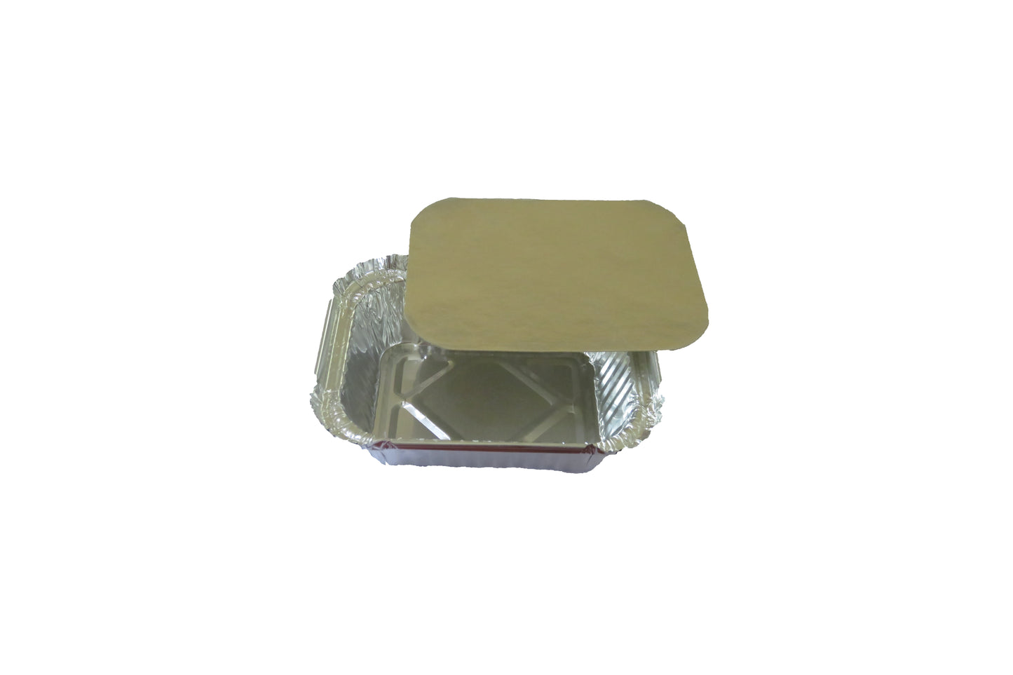 LUSKA Aluminium Silver Foil Container 250ml (Pack of 25) | Food Storage Disposable Containers with Lid for Kitchen, Party Events Catering and Baking