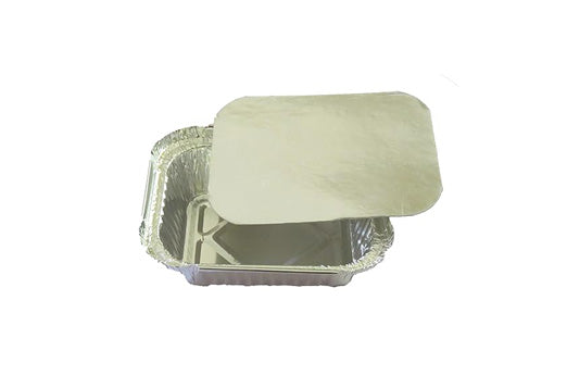 LUSKA Aluminium Silver Foil Container 250ml (Pack of 25) | Food Storage Disposable Containers with Lid for Kitchen, Party Events Catering and Baking