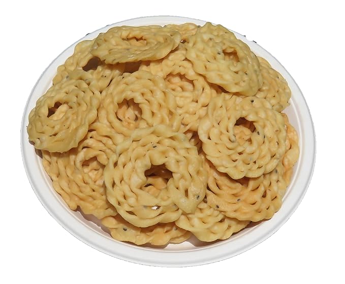 LUSKA Kanyakumari Kai Murukku Chakli Namkeen Snack | 1 kg (1000 grams) | Traditional South Indian Hand Twisted Murukku Snack | Very Crunchy Delicious | Zero Cholesterol