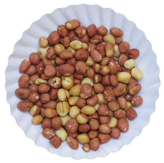 LUSKA Kanyakumari Crunchy Hand Roasted Peanuts | 400 grams | Traditional South Indian Peanuts Kadalai | Unsalted | 100% Natural | Zero Cholesterol
