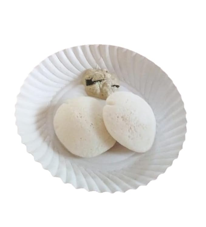 LUSKA 100% Biodegradable 7 inch Round White Paper Plates, for Parties and Family Events, Disposable Pack of 50 Plates