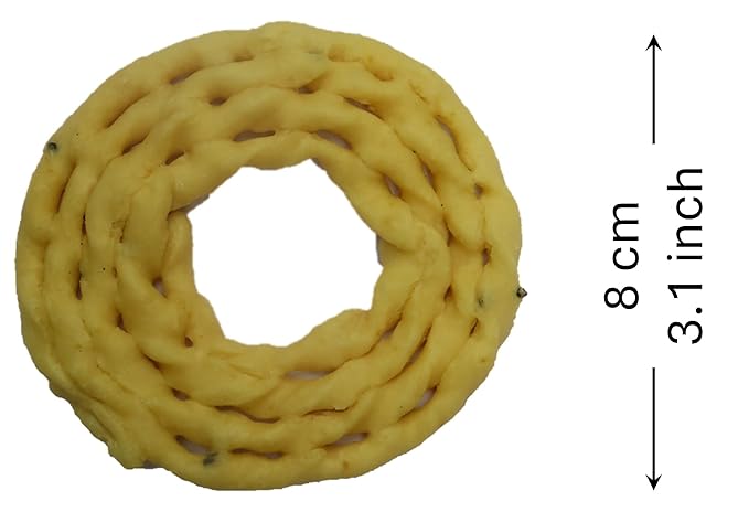 LUSKA Kanyakumari Kai Murukku Chakli Namkeen Snack - Larger Size | 400 grams | Traditional South Indian Hand Twisted Murukku Snack | Very Crunchy Delicious | Zero Cholesterol