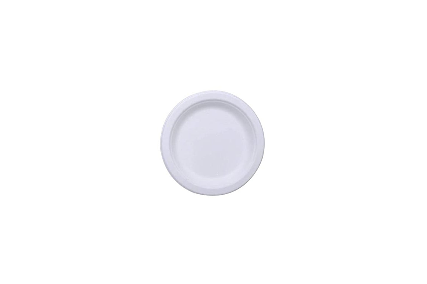 LUSKA Heavy-Duty Sugarcane Paper Plates 6 inch Round White (Pack of 25) | Disposable Dinner Plates | 100% Natural Biodegradable Eco-Friendly