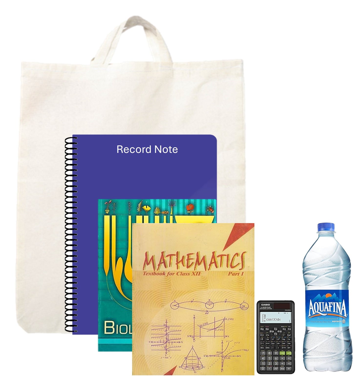 LUSKA (Pack of 5 Cotton Tote Grocery Shopping Bags for Groceries Fruits & Vegetables | With Handles | Hold 7 kgs | 15 Inch x 17 inch | White Hand-made Reusable Washable Eco Friendly Biodegradable Jhola bag
