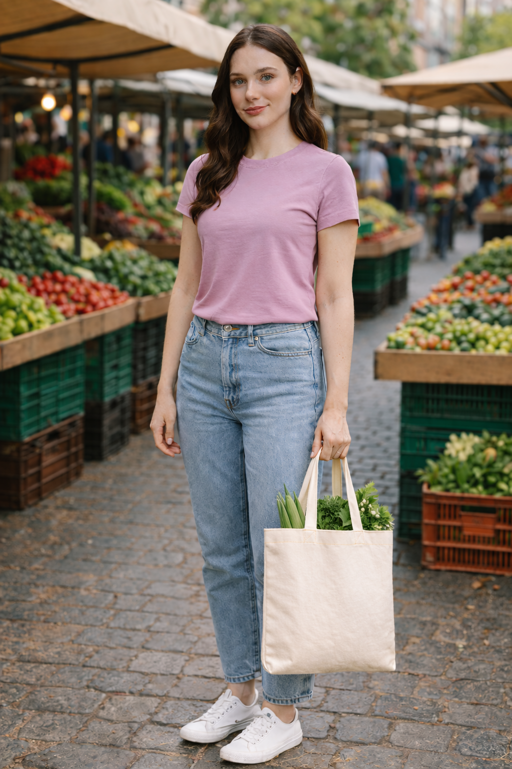 LUSKA Premium Heavy-Duty 100% Cotton Canvas Tote Bags for Women (Pack of 3) | 16" x 15" | With Long Handles | Reusable White Cotton Tote Bag for Shopping | Office Bag, Grocery Bag