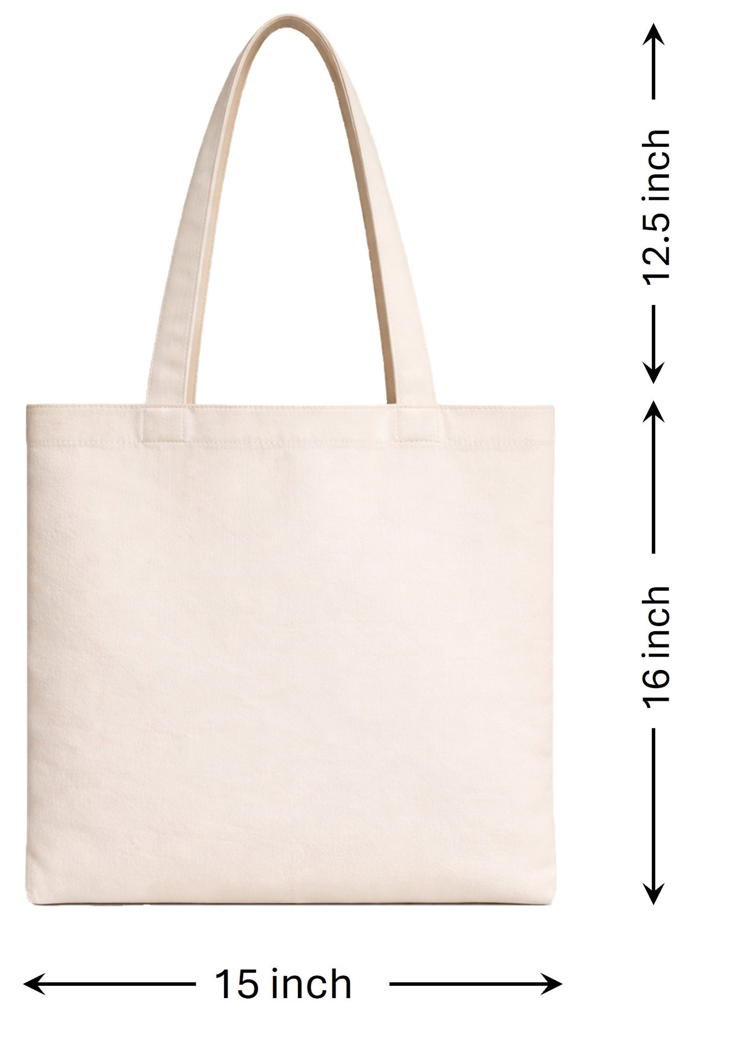 LUSKA Premium Heavy-Duty 100% Cotton Canvas Tote Bags for Women (Pack of 3) | 16" x 15" | With Long Handles | Reusable White Cotton Tote Bag for Shopping | Office Bag, Grocery Bag