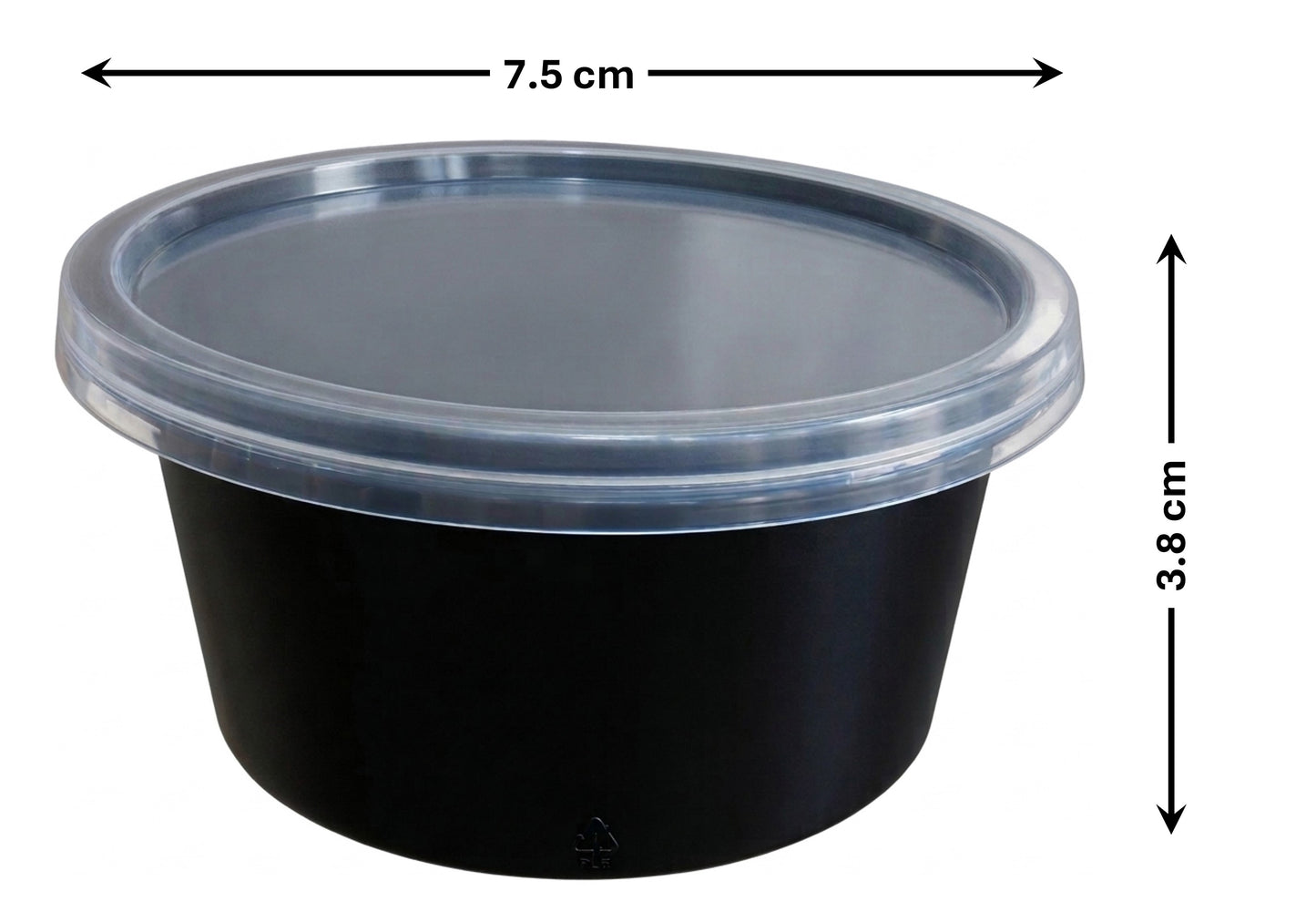 LUSKA Round Reusable Plastic Containers with Lid, 120ml (Pack of 25) for Food Storage, Food Delivery, Kitchen and Houshold use | Microwave Safe, Microwave Safe, Fridge & Freezer Safe
