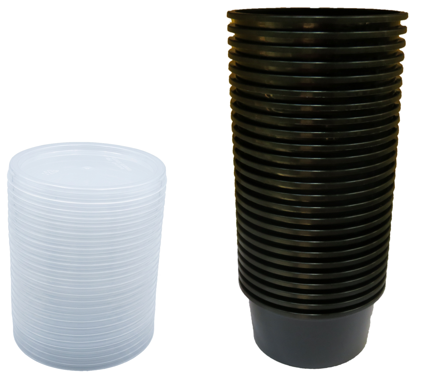 LUSKA Round Reusable Plastic Containers with Lid, 120ml (Pack of 25) for Food Storage, Food Delivery, Kitchen and Houshold use | Microwave Safe, Microwave Safe, Fridge & Freezer Safe
