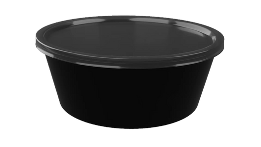 LUSKA Round Reusable Plastic Containers with Lid, 250ml (Pack of 25) for Food Storage, Food Delivery, Kitchen and Houshold use | Microwave Safe, Microwave Safe, Fridge & Freezer Safe