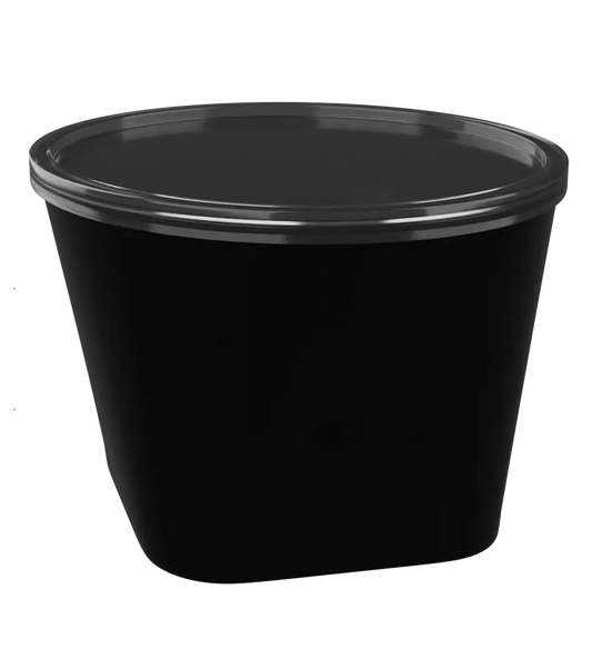LUSKA Round Food Delivery Containers with Lid, 500ml (Pack of 25) | Reusable Plastic Containers for Food Delivery, Food Storage, Kitchen and Household use | Microwave Safe, Fridge & Freezer Safe