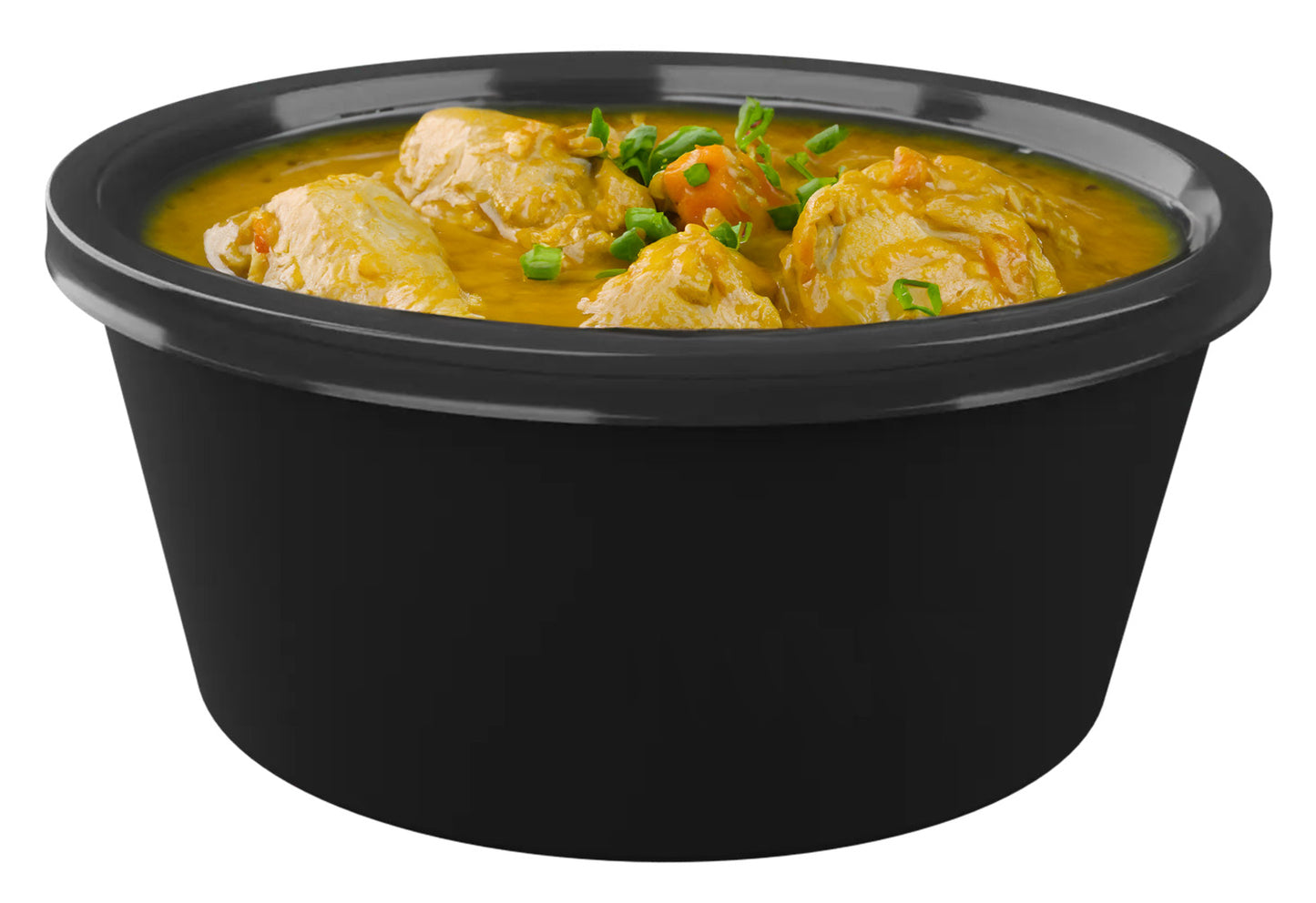 LUSKA Round Food Delivery Containers with Lid, 750ml (Pack of 25) | Reusable Plastic Containers for Food Delivery, Food Storage, Kitchen and Household use | Microwave Safe, Fridge & Freezer Safe