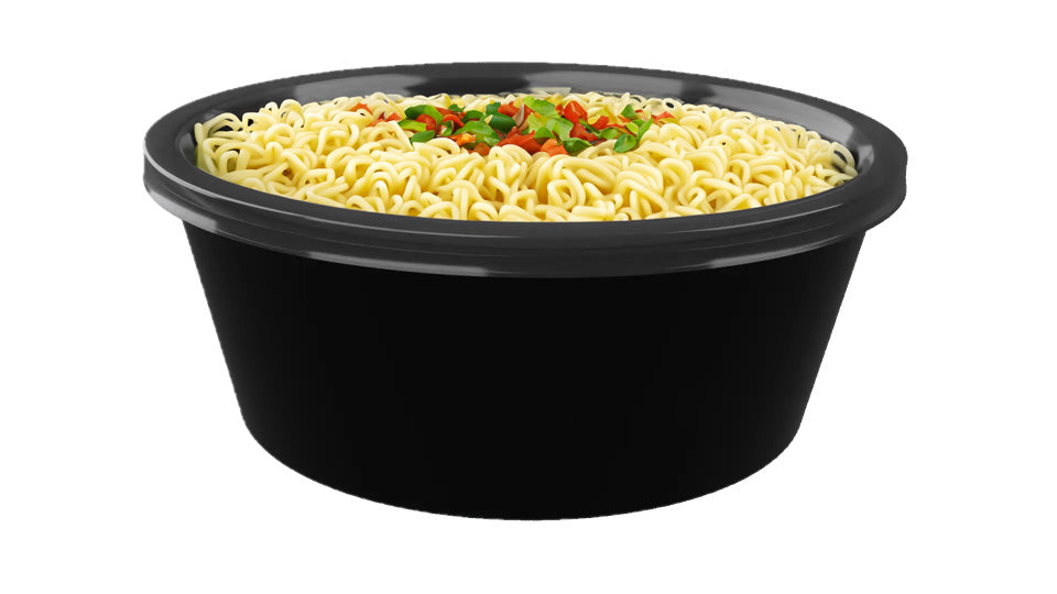 LUSKA Round Reusable Plastic Containers with Lid, 250ml (Pack of 25) for Food Storage, Food Delivery, Kitchen and Houshold use | Microwave Safe, Microwave Safe, Fridge & Freezer Safe