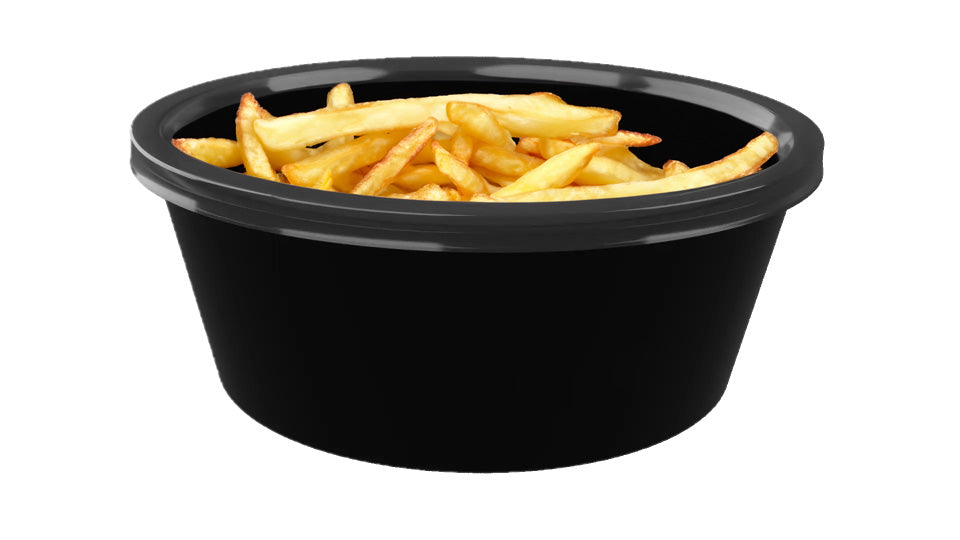 LUSKA Round Reusable Plastic Containers with Lid, 250ml (Pack of 25) for Food Storage, Food Delivery, Kitchen and Houshold use | Microwave Safe, Microwave Safe, Fridge & Freezer Safe