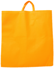 LUSKA Reusable Tote Grocery Shopping Bags (Pack of 5) | With Handles | Hold 7 kgs | 11 in x 13 in | Hand-made Recyclable Eco Friendly Jhola Bag, Shopping Bag For Grocery, Vegetable Bags For Market | Orange Color
