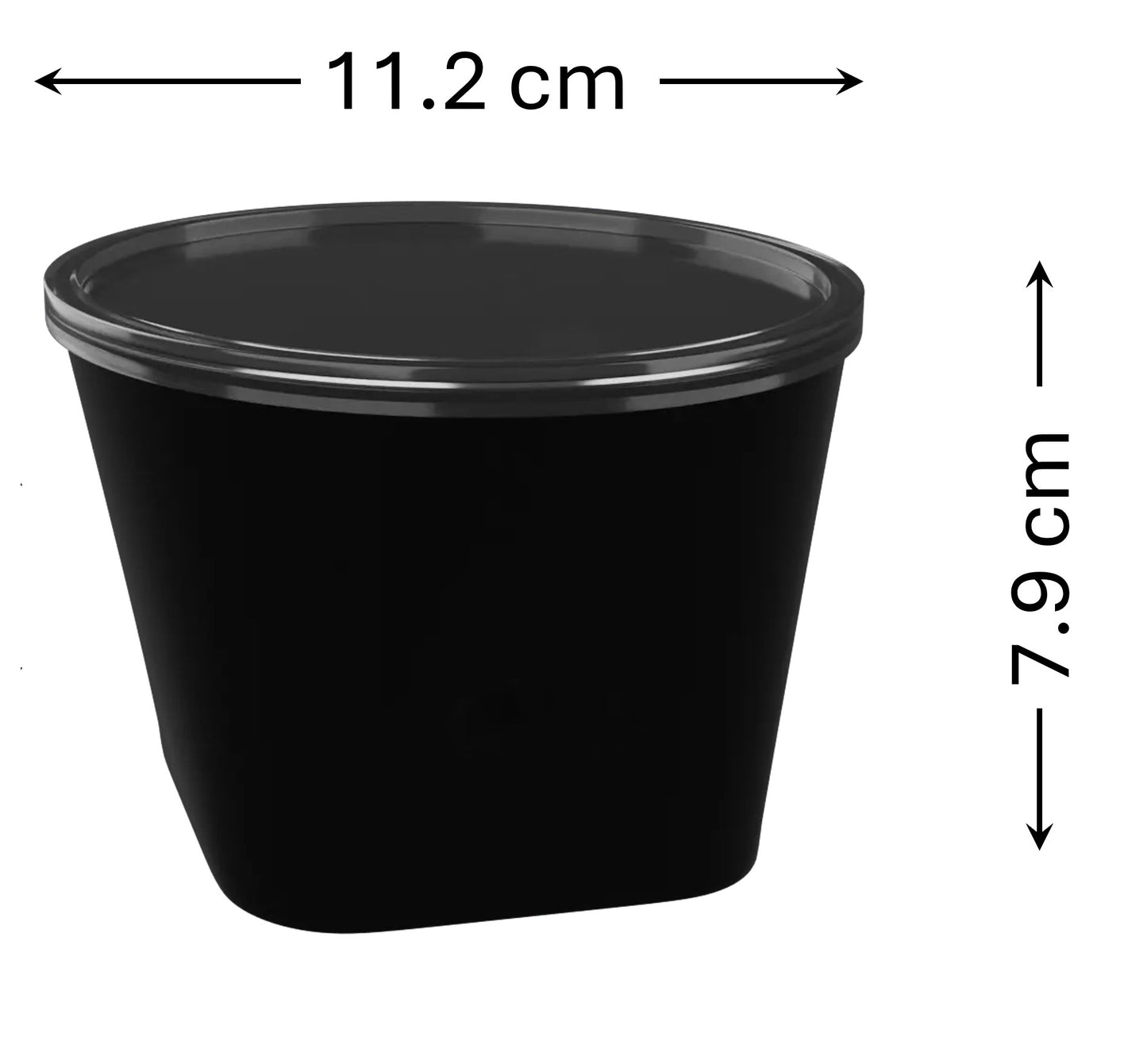LUSKA Round Food Delivery Containers with Lid, 500ml (Pack of 25) | Reusable Plastic Containers for Food Delivery, Food Storage, Kitchen and Household use | Microwave Safe, Fridge & Freezer Safe