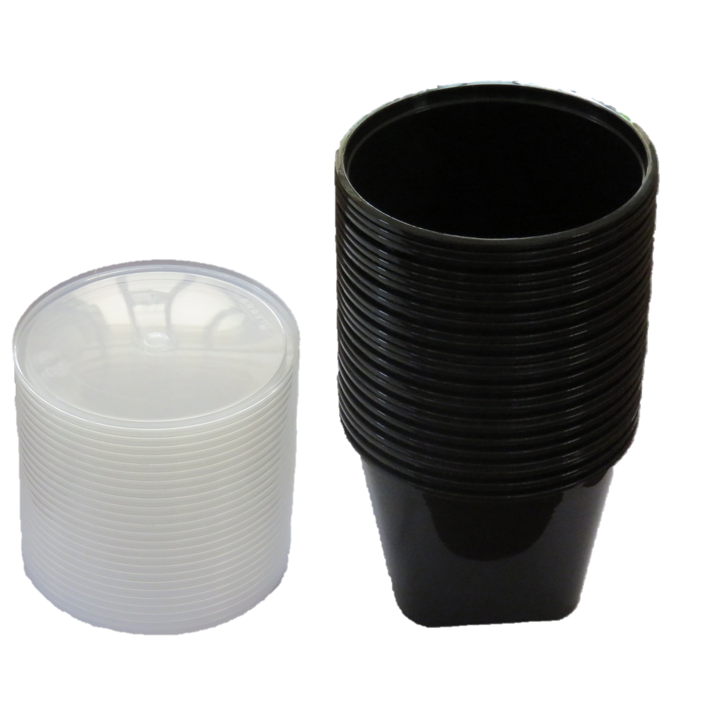 LUSKA Round Food Delivery Containers with Lid, 500ml (Pack of 25) | Reusable Plastic Containers for Food Delivery, Food Storage, Kitchen and Household use | Microwave Safe, Fridge & Freezer Safe