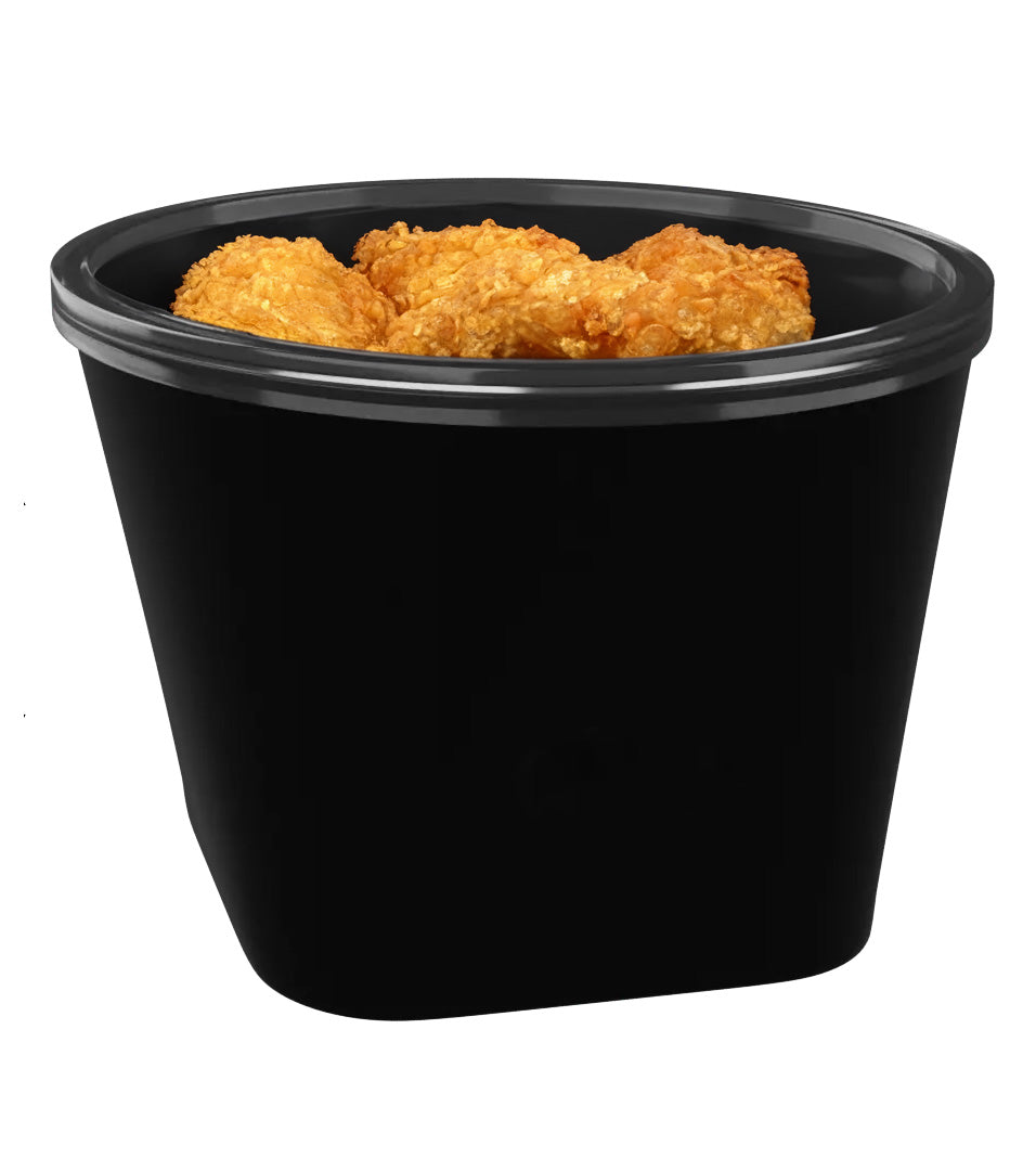 LUSKA Round Food Delivery Containers with Lid, 500ml (Pack of 25) | Reusable Plastic Containers for Food Delivery, Food Storage, Kitchen and Household use | Microwave Safe, Fridge & Freezer Safe
