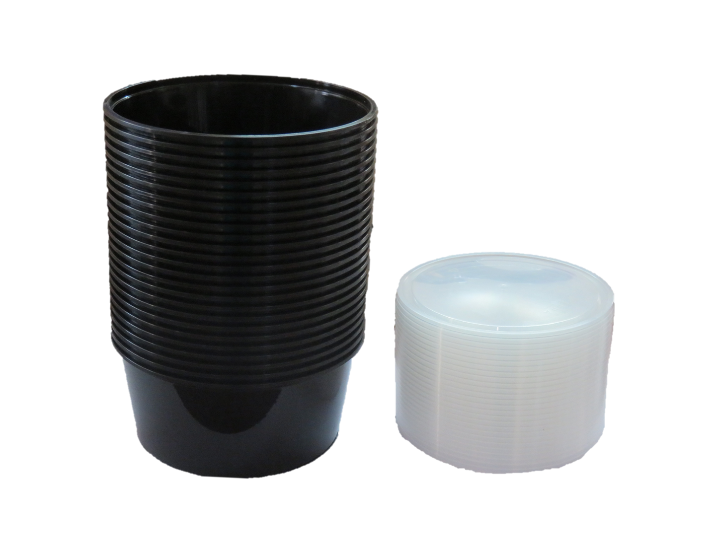 LUSKA Round Food Delivery Containers with Lid, 750ml (Pack of 25) | Reusable Plastic Containers for Food Delivery, Food Storage, Kitchen and Household use | Microwave Safe, Fridge & Freezer Safe