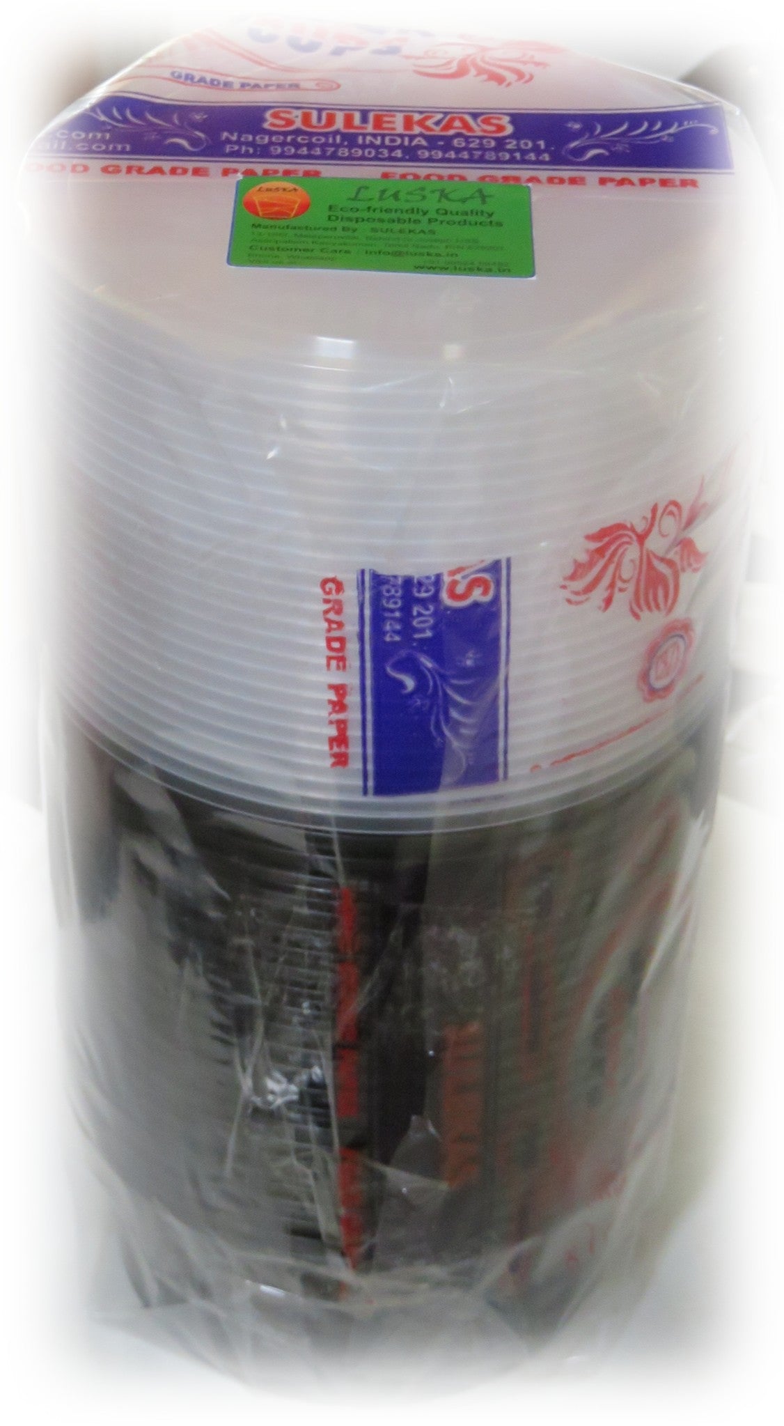 LUSKA Round Food Delivery Containers with Lid, 750ml (Pack of 25) | Reusable Plastic Containers for Food Delivery, Food Storage, Kitchen and Household use | Microwave Safe, Fridge & Freezer Safe