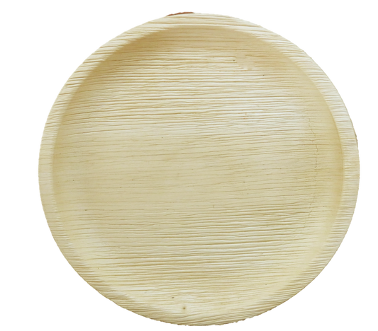 LUSKA 100% Biodegradable 10 inch Areca Plates, for Parties and Family Events, Disposable (Pack of 25)